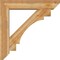 Ekena Millwork Merced Slat Rough Sawn Bracket w/ Offset Brace, Western Red Cedar, 8"W x 40"D x 40"H BKT0806X40X40MRC06RWR - alternate 4